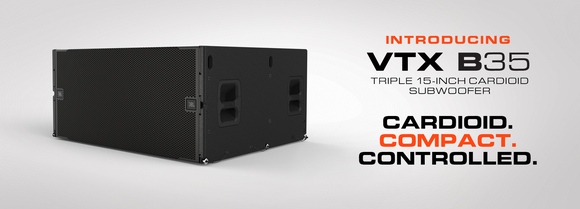 JBL Professional Expands VTX Series  with Debut of B35 Cardioid Subwoofers