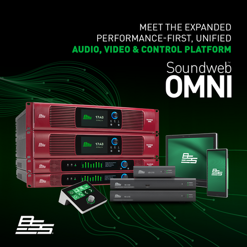 BSS מרחיבה את פלטפורמת Soundweb OMNI עם לוחות מגע המוגדרים באמצעות אפליקציה ב-InfoComm 2026