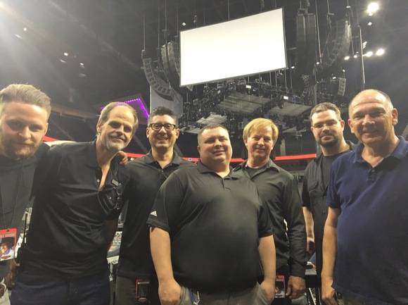 Huge 14-Cluster JBL by HARMAN VTX Line Array System Deployed In-the-Round for George Strait at T-Mobile Arena