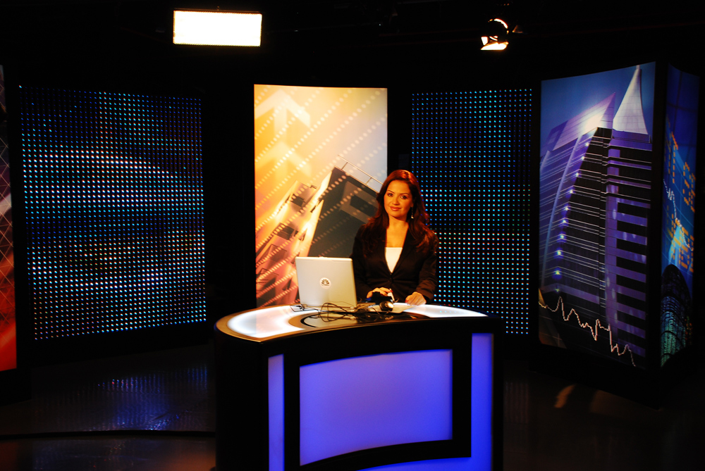 Customizable LC Series™ Backdrop for CNBC Arabia Studio
