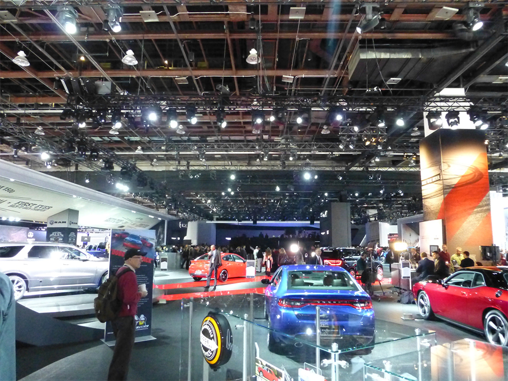 More than 1,400 Martin fixtures provide vehicle lighting for Detroit Auto Show 2014