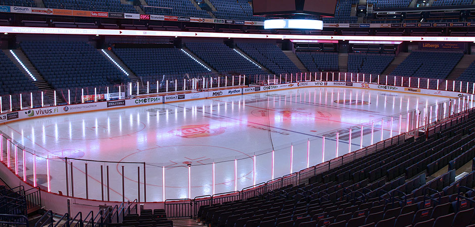 VC-Strips integrated at Finnish Hartwall Arena’s ice hockey rink