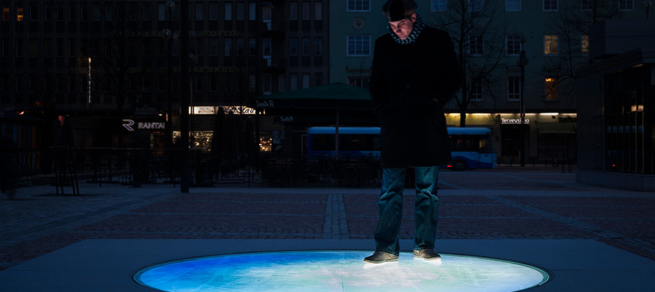 Interactive Light Well for Finnish town square