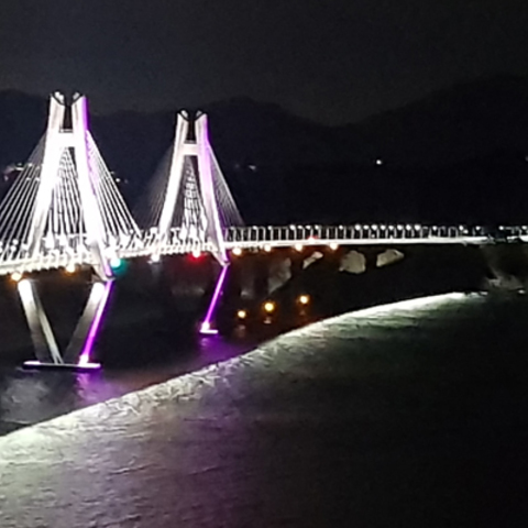 KOINFRA Upgrades Architectural Lighting on Geoga Bridge with Martin by HARMAN Outdoor LED Lighting Solutions