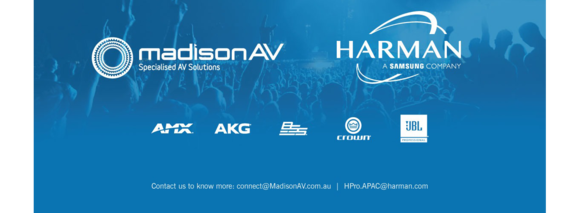 HARMAN Professional Solutions Appoints MadisonAV as Authorized Distributor for AMX and Install Audio Solutions in Australia.