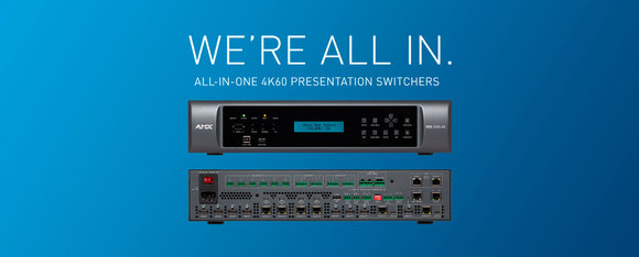 AMX by HARMAN Announces New Enova DVX All-In-One Presentation Switchers With 4K60 4:4:4 Video Support