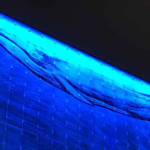 Piispantorni Building Makes Waves in the Kaarina Night Sky With Martin Exterior Projection 1000 Fixtures