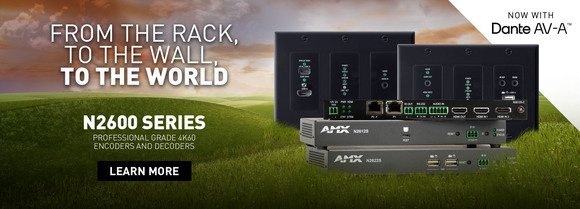 AMX Introduces SVSI N2600D 4K60 Wallplate Networked AV Encoders and Decoders with Dante AV-A