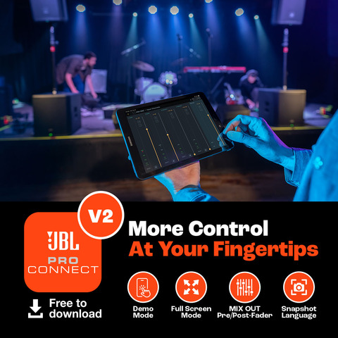JBL Professional Introduces JBL Pro Connect App V2 for JBL Portable PA Speakers and Systems