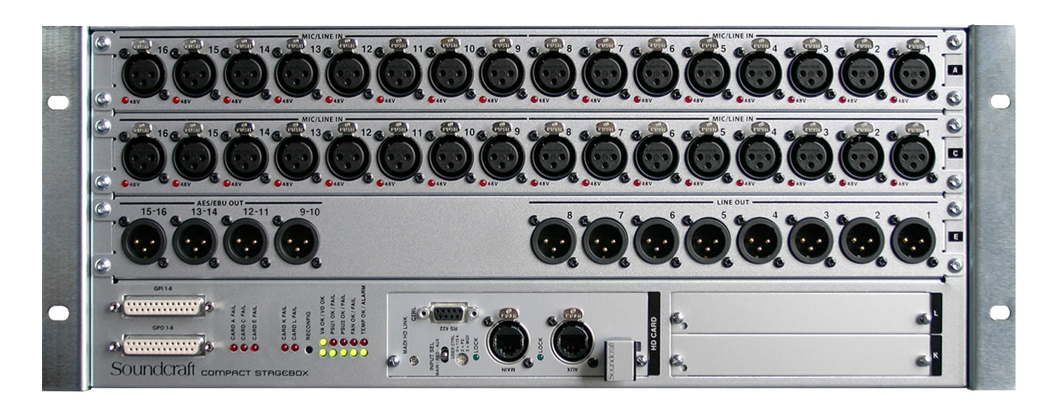 Soundcraft Compact 4 Progessional Desktop Audio Mixer, Powers On . w / Box