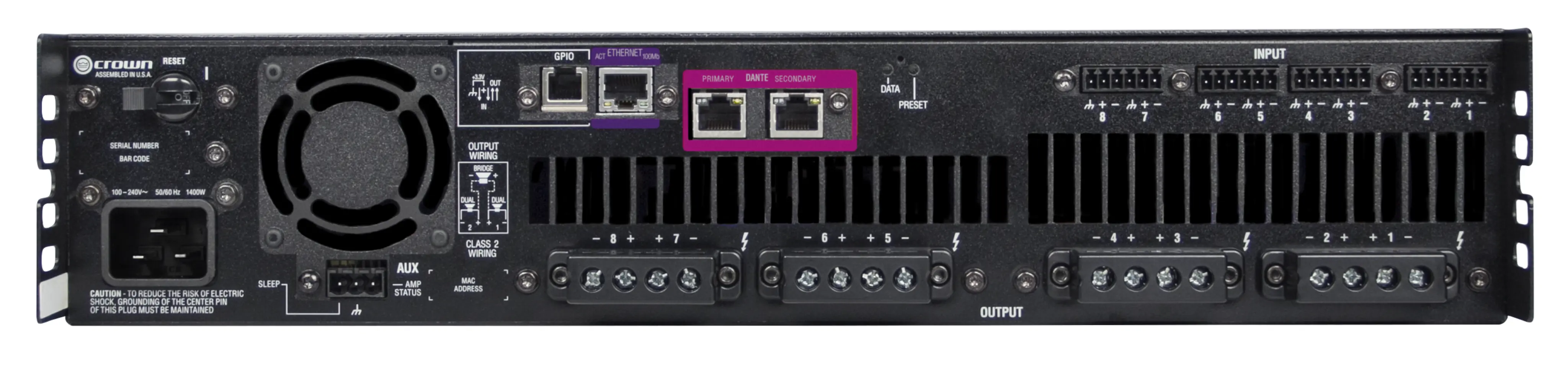DCi 8|600DA | Crown Audio - Professional Power Amplifiers | 日本語