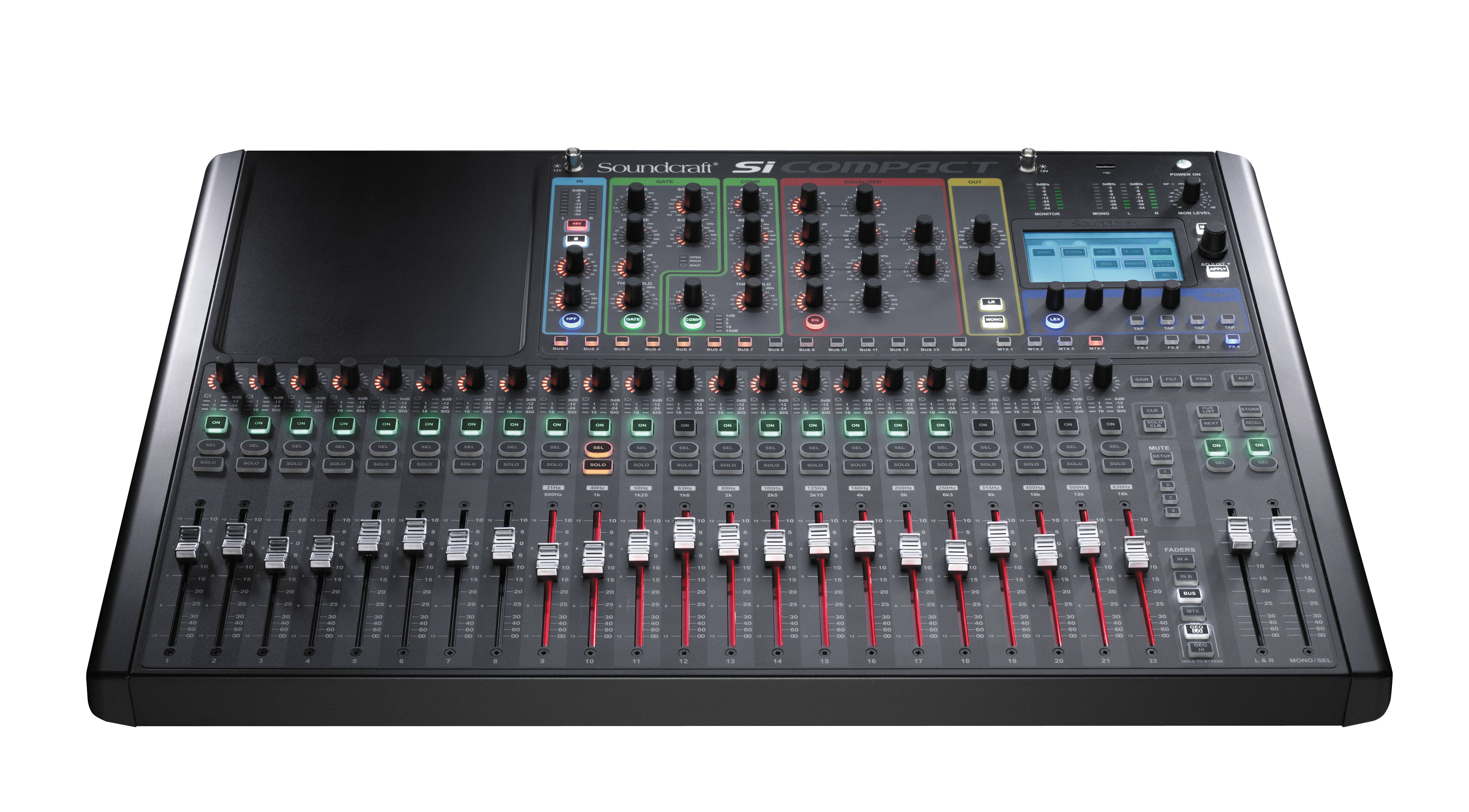 Soundcraft Compact 4 Progessional Desktop Audio Mixer, Powers On . w / Box