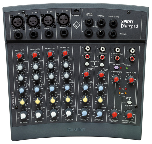 最新人気 Notepad Spirit | Mixers Audio Professional - Soundcraft 配信機器・PA機器・レコーディング機器