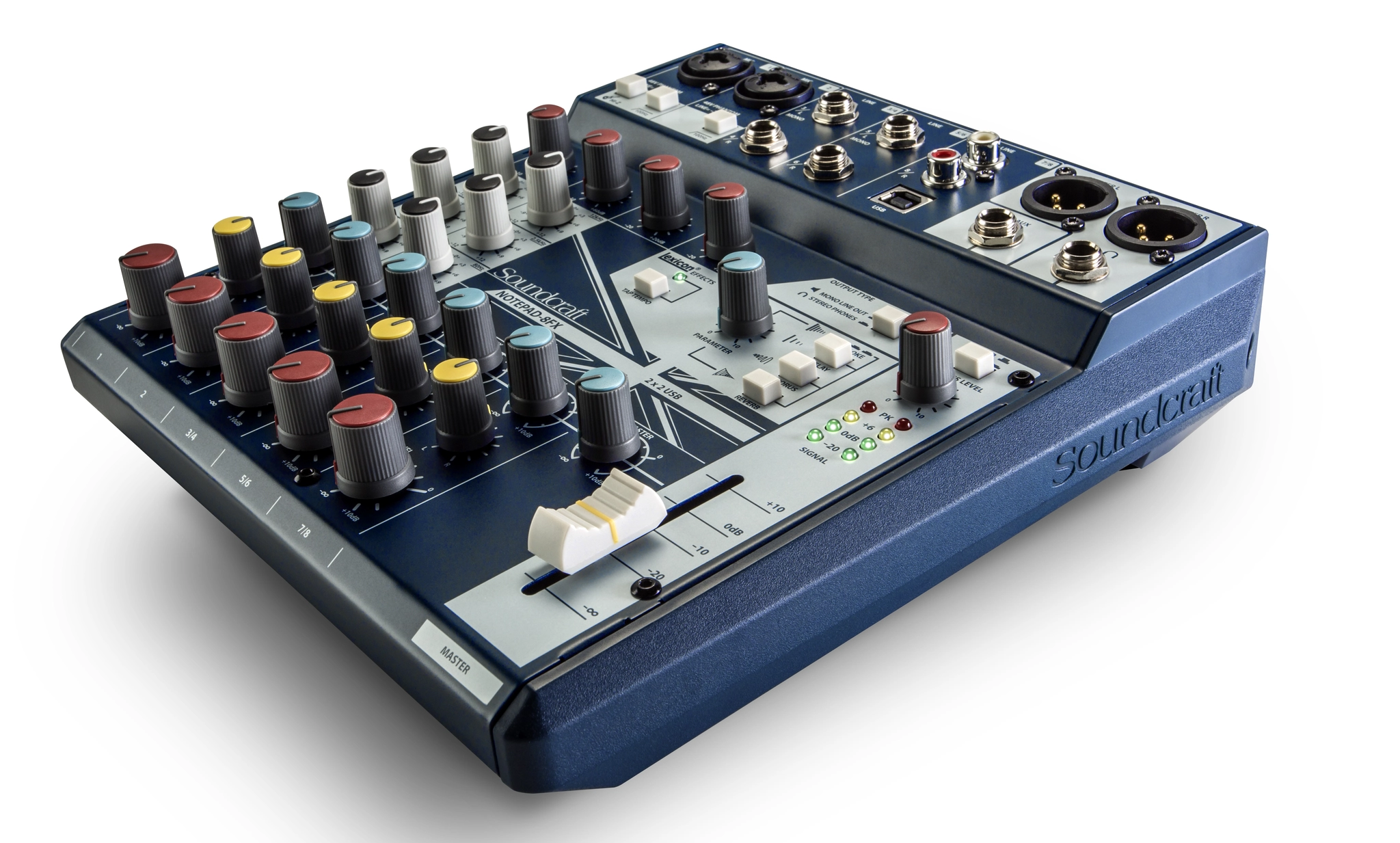 Amazon | Soundcraft (サウンドクラフト) Notepad-8FX 【 2モノラル＋3ステレオ入力 多彩な機能で幅広い用途に対応  2イン2アウトUSBオーディオインターフェース Lexicon PRO製エフェクト・プロセッサー 国内正規品 】コンパクトアナログミキサー |  ミキサー | 楽器・音響機器