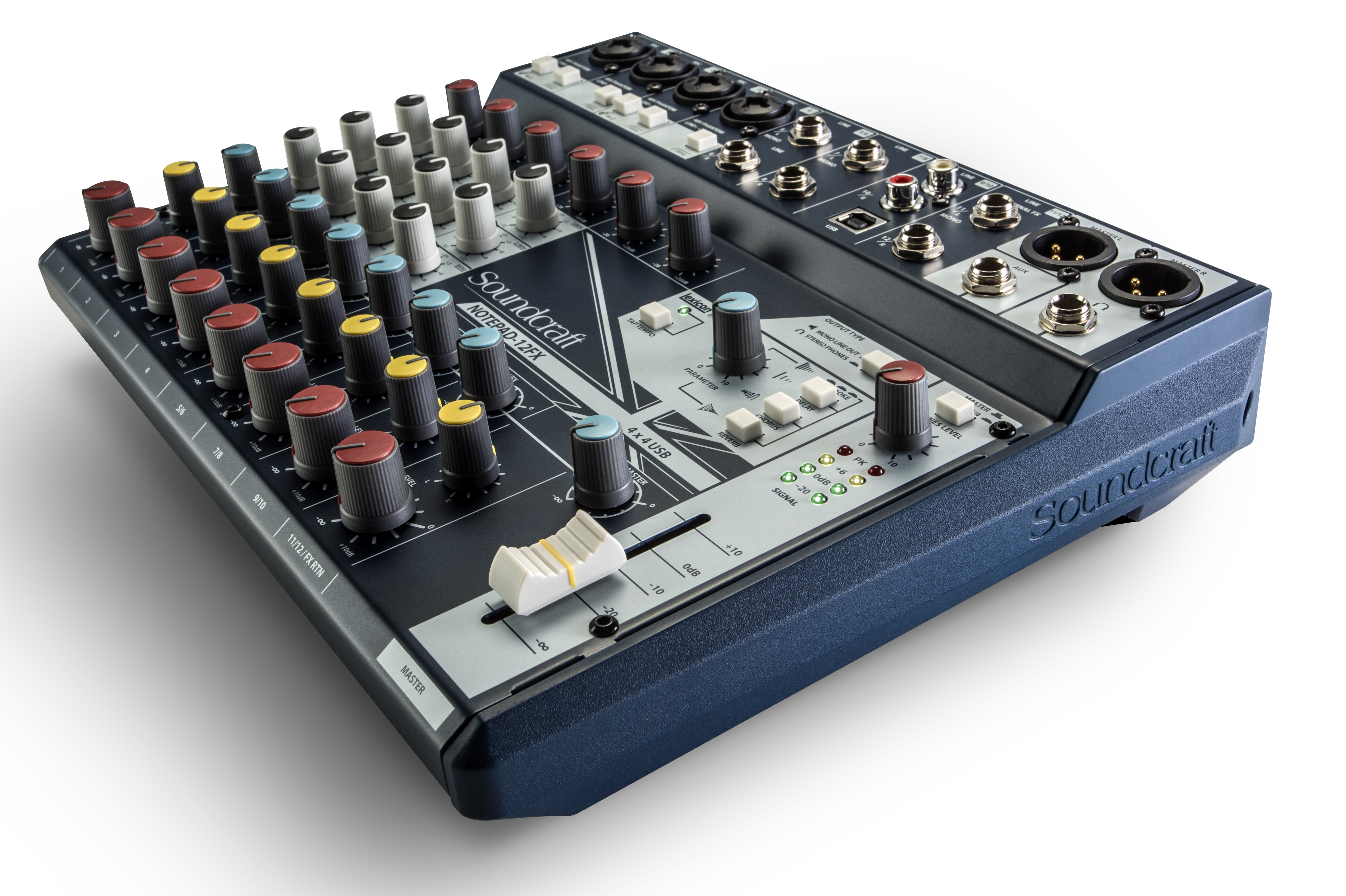 Studio Headphones Effects Soundcraft Notepad-12FX 12-Channel Mixer w/USB I/O 