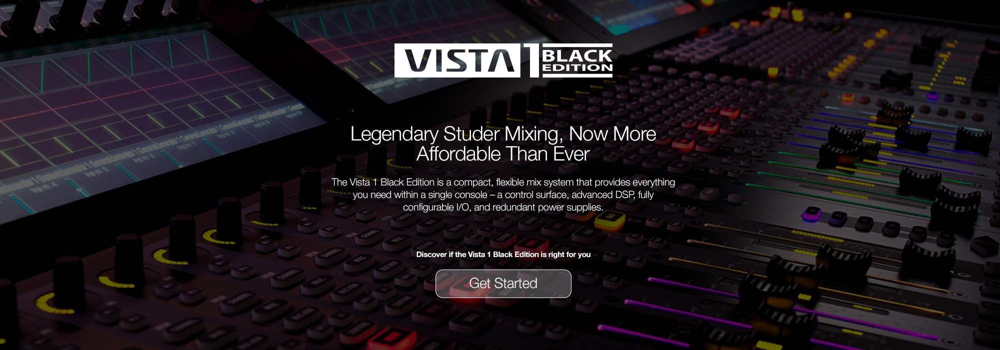 Vista 1 Black Edition Studer Professional Mixing Consoles