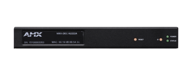 NMX-DEC-N2222A Decoder | AMX Audio Video Control Systems | English
