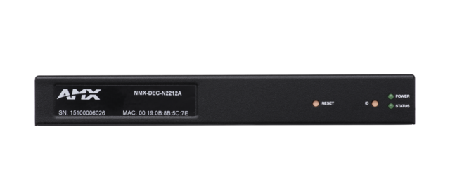 NMX-DEC-N2212A Decoder | AMX Audio Video Control Systems | English
