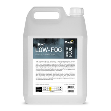 JEM Low-Fog Fluid, Quick Dissipating