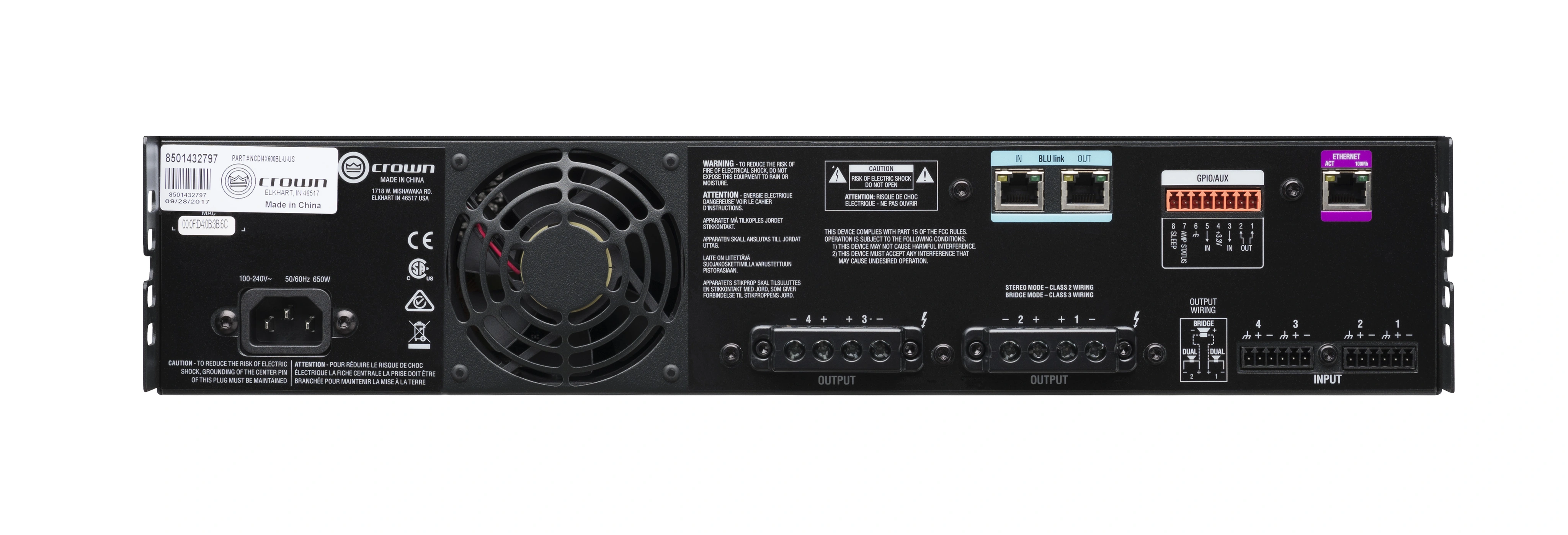 CDi 4|600BL | Crown Audio - Professional Power Amplifiers
