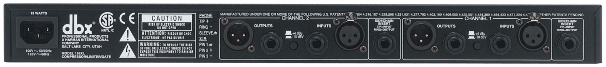 166XL | dbx Professional Audio | English (US)
