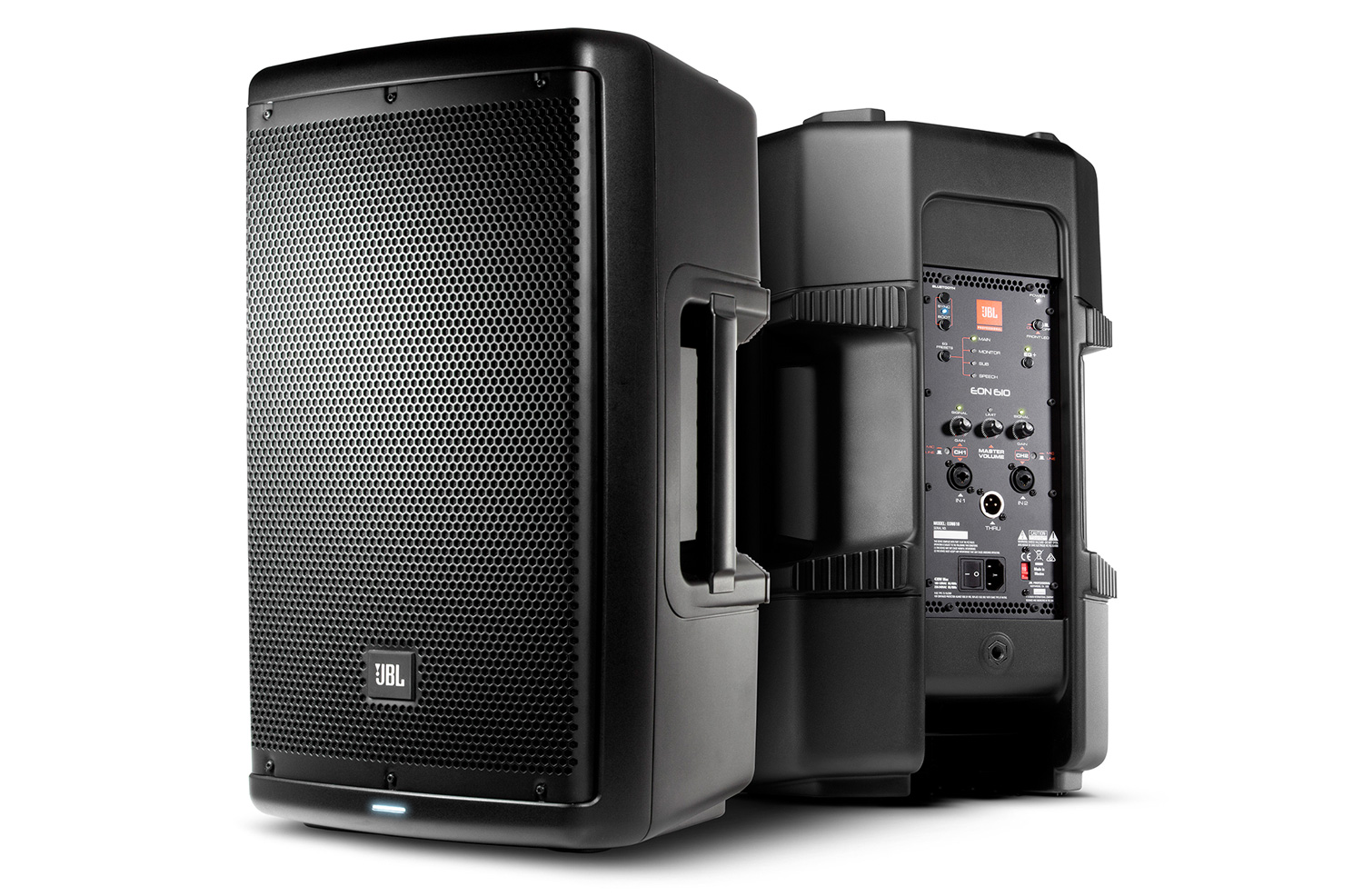 EON610 10 2000 Watt Powered Active 2-Way DJ PA Speakers w/Bluetooth JBL 2 