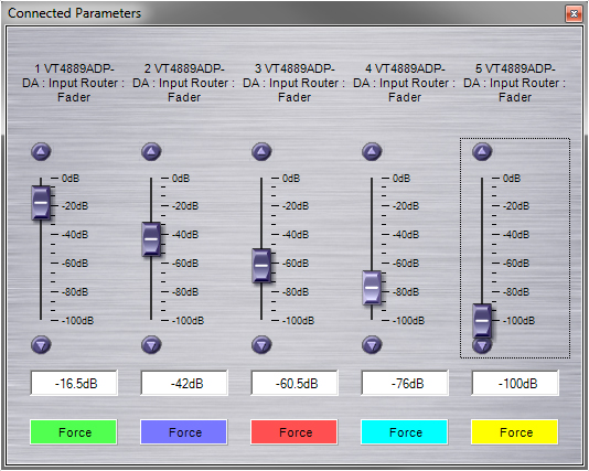 JBL MAster DPCN Input Routing Sub-Panel